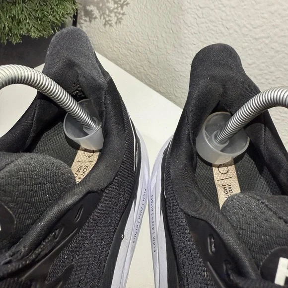 Hoka Clifton 8  Black and White Athletic Shoes - Picture 9 of 9